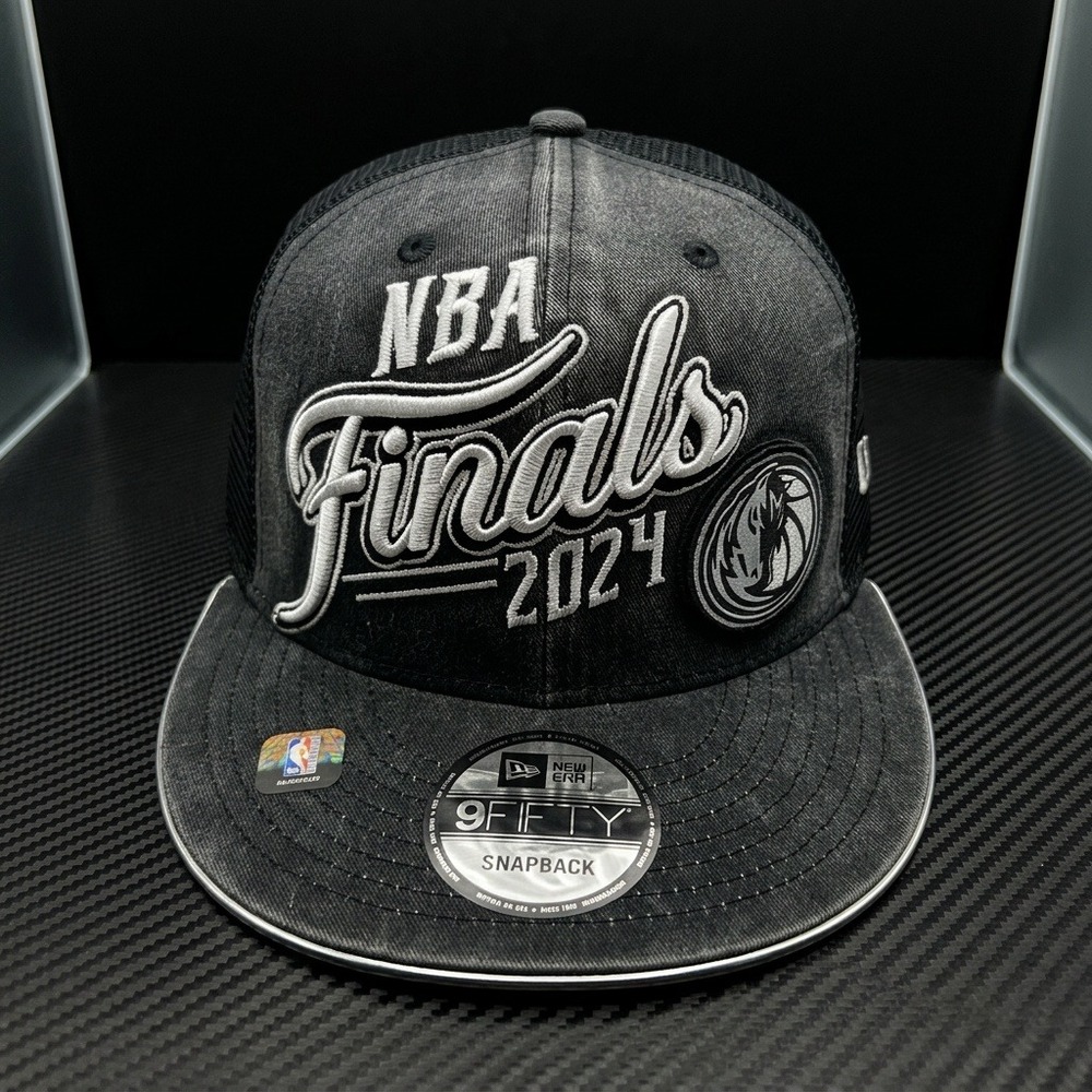 New Era 9FIFTY Dallas Mavericks 2024 NBA Finals Snapback Trucker Hat Black NWT